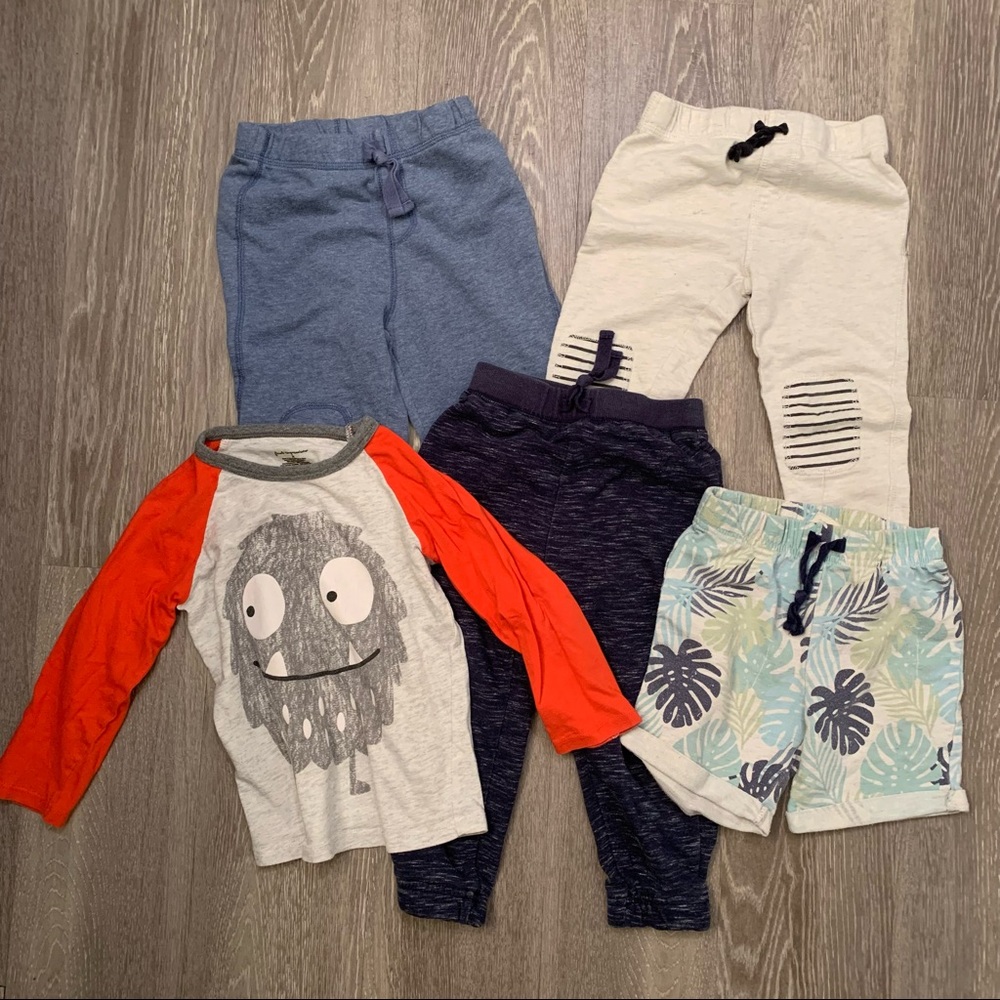 First Impressions 5 Piece Shirt &‎ Sweatpants Bundle Toddler Boy’s Sizes 2T-3T